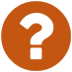 icon of white question mark enclosed in orange circle