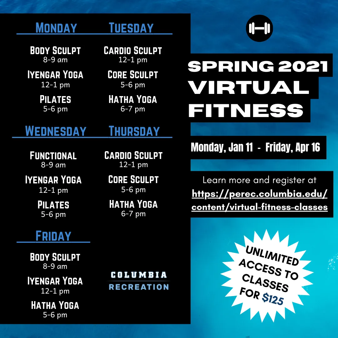Spring virtual fitness classes