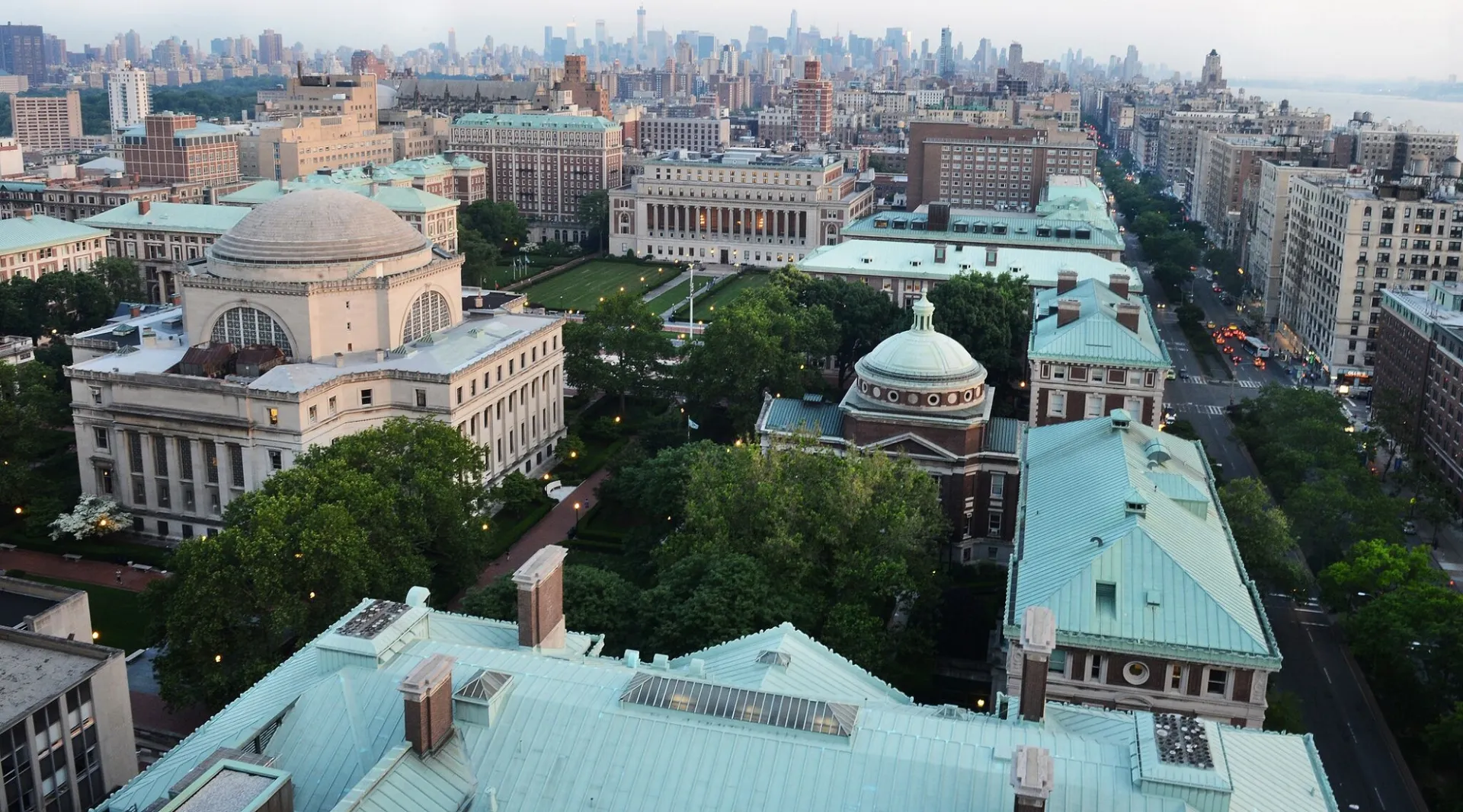 morningside campus aerial shot in daylight