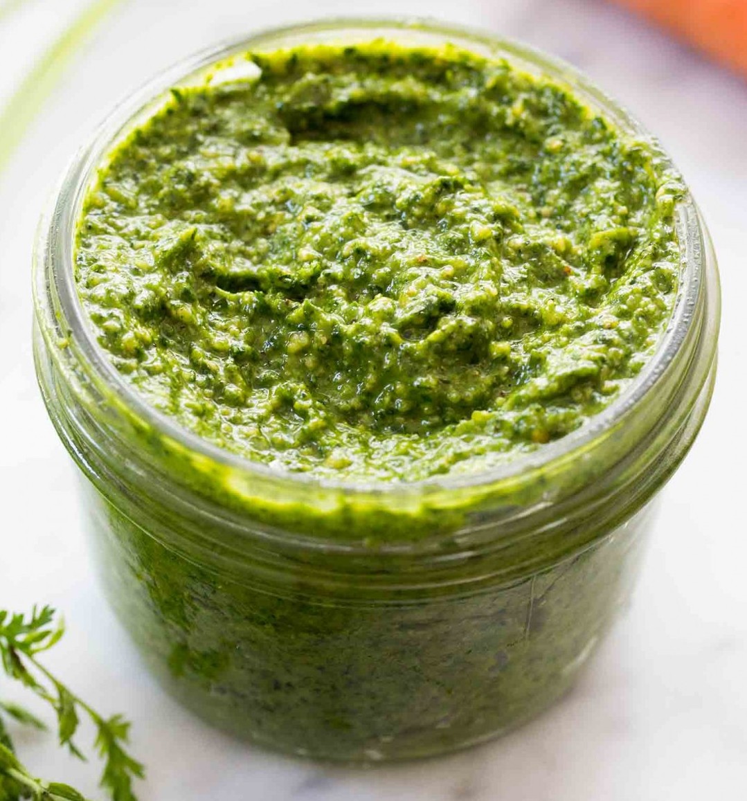 Carrot Top Pesto