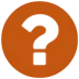 icon of white question mark enclosed in orange circle