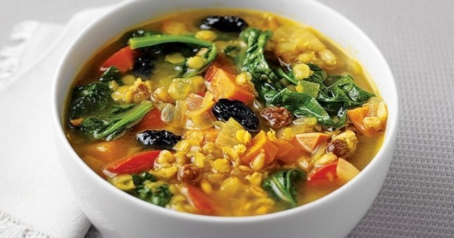Moroccan Farro and Lentil Soup